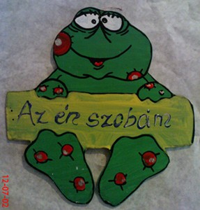 Békás tábla gyerekszobára